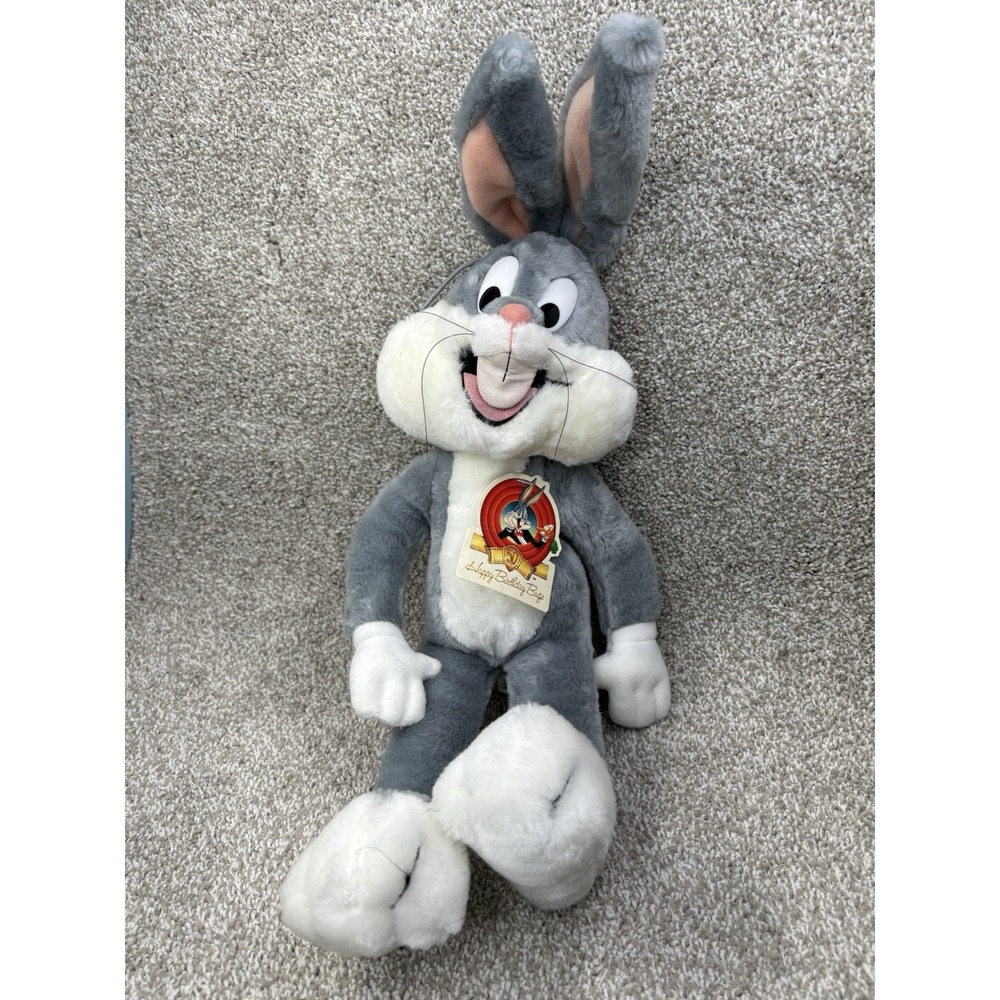 Vintage Bugs Bunny Plush 50th Birthday 1940–1990 Mighty Star Warner‎ Bros